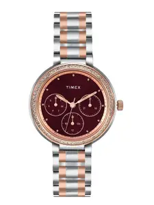 Timex Women Water Resistance Stainless Steel Multi Function Analogue Watch TW000Z301