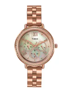 Timex Women Water Resistance Stainless Steel Multi Function Analogue Watch TW000Z504