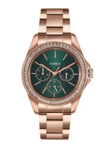 Timex Women Water Resistance Stainless Steel Multi Function Analogue Watch TW000Z402