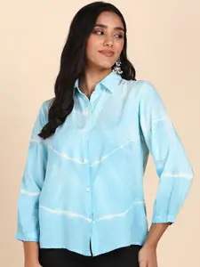 Maaesa Tie & Dye Printed Relaxed Regular Fit Opaque Casual Shirt