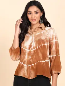 Maaesa Tie & Dye Printed Relaxed Regular Fit Opaque Casual Shirt