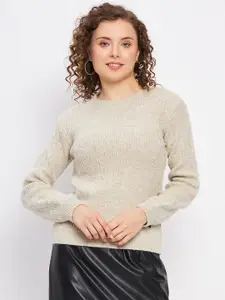 Duke Self Design Cable Knit Ribbed Acrylic Pullover