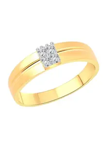 Vighnaharta Gold-Plated Cubic Zirconia-Studded Finger Ring
