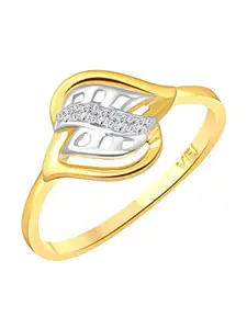 Vighnaharta Gold-Plated CZ-Studded Finger Ring