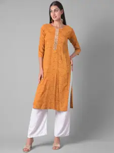 Dollar Missy Bandhani Printed Mirror Work Regular Kurta