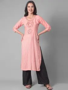 Dollar Missy Striped Thread Work Regular Kurta