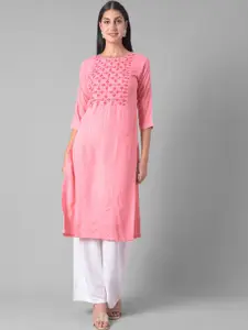 Dollar Missy Floral Yoke Design Thread Work Straight Kurta