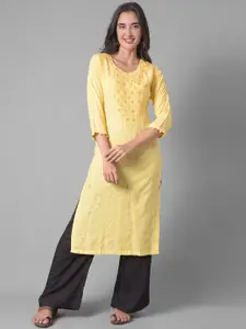 Dollar Missy Floral Embroidered Beads and Stones Straight Kurta