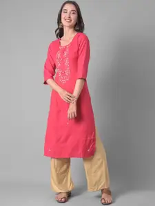 Dollar Missy Ethnic Motifs Embroidered Beads and Stones Straight Kurta