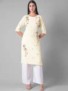 Dollar Missy Quirky Embroidered Straight Kurta