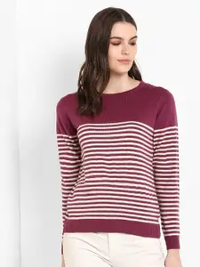 Modeve Striped Acrylic Pullover