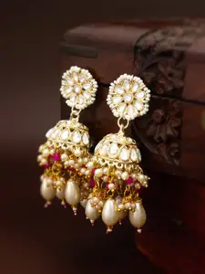 aadita Geometric Jhumkas Earrings