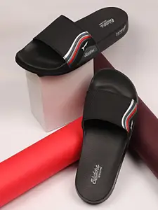 WELCOME Men Glider Striped Sliders