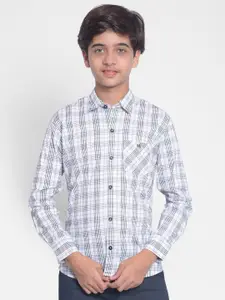 Crimsoune Club Boys Checked Classic Slim Fit Cotton Casual Shirt
