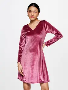 AND Pink A-Line Dress