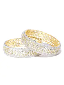 Anouk Set Of 2 Gold Plated Stone Studded Bangles