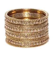 Anouk Set Of 12 Gold Plated Bangles