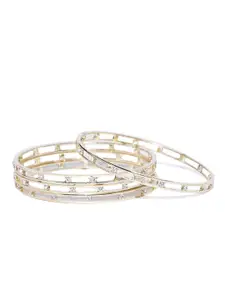 Anouk Set Of 4 Gold Plated Stone Studded Bangles