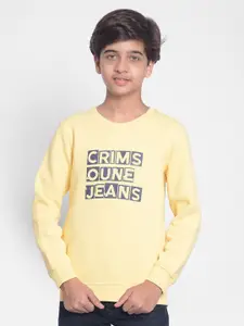 Crimsoune Club Boys Typography Printed Sweatshirt