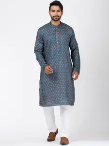 HU - Handcrafted Uniquely Ethnic Motifs Printed Regular Kurta With Trousers