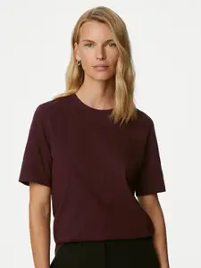 Marks & Spencer Round Neck Pure Cotton T-Shirt