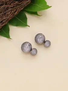 Adwitiya Collection Rhodium-Plated Classic Drop Earrings