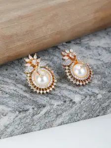 Adwitiya Collection Gold-Plated Classic Studs Earrings