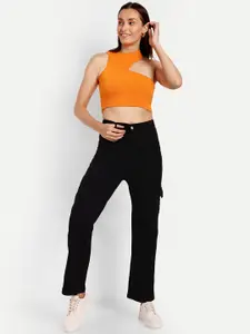 Next One Women Smart Wide Leg High-Rise Stretchable Jeans