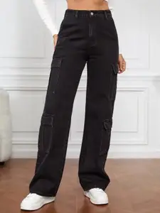 Next One Women Smart Wide Leg High-Rise Clean Look Stretchable Jeans