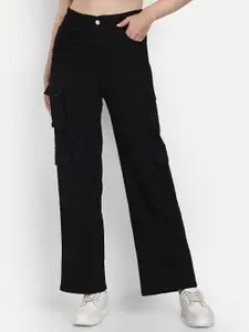 Next One Women Smart Wide Leg High-Rise Clean Look Stretchable Jeans