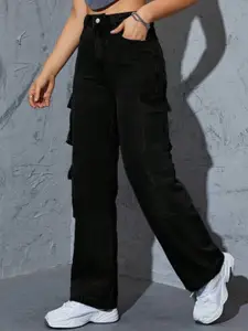 Next One Women Smart Wide Leg High-Rise Clean Look Stretchable Jeans