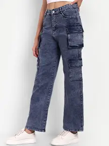 Next One Smart Wide Leg High-Rise Clean Look Stretchable Jeans