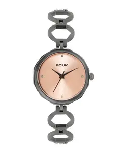 FCUK Women Embellished Dial & Stainless Steel Straps Analogue Watch FK00027C