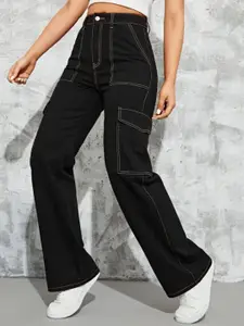 Next One Women Smart Wide Leg High-Rise Clean Look Stretchable Jeans