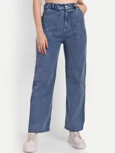 Next One Women Smart Wide Leg High Rise Clean Look Stretchable Jeans