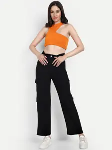 Next One Women Smart Wide Leg High Rise Clean Look Stretchable Jeans