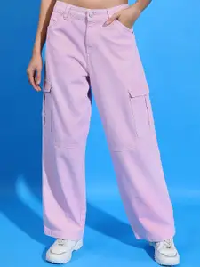 Tokyo Talkies Women Relaxed Fit Cotton Cargo Jeans