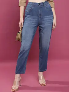 Tokyo Talkies Women Relaxed Fit Low Distress Heavy Fade Jeans