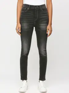 Pepe Jeans Women Skinny Fit High-Rise Clean Look Heavy Fade Whiskers Stretchable Jeans