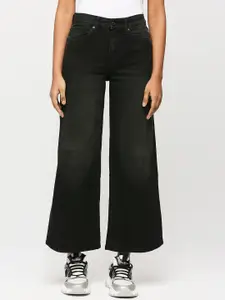 Pepe Jeans Women Wide Leg High-Rise Clean Look Stretchable Jeans