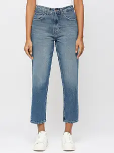 Pepe Jeans Women Relaxed Fit High-Rise Clean Look Pure Cotton Jeans