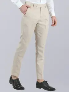 VEI SASTRE Men Smart Slim Fit Formal Trousers