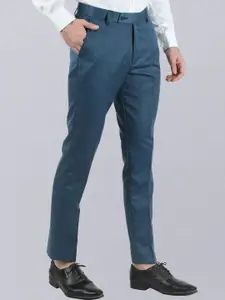 VEI SASTRE Men Mid-Raise Flat Front Smart Slim Fit Formal Trousers