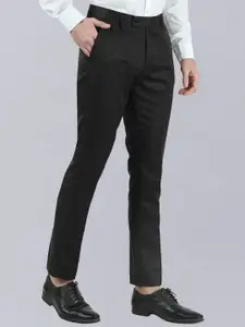 VEI SASTRE Men Smart Slim Fit Mid Rise Formal Trousers