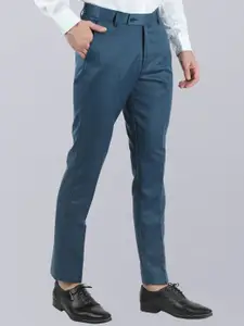 VEI SASTRE Men Smart Slim Fit Formal Trousers