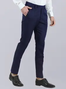VEI SASTRE Men Mid-Raise Flat Front Smart Slim Fit Formal Trousers