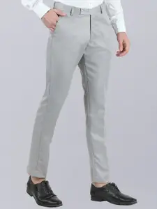 VEI SASTRE Men Smart Slim Fit Mid Rise Formal Trousers