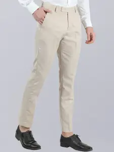 VEI SASTRE Men Mid-Raise Flat Front Smart Slim Fit Formal Trousers