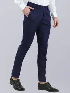 VEI SASTRE Men Smart Slim Fit Mid Rise Formal Trousers