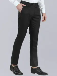 VEI SASTRE Men Mid-Raise Flat Front Smart Slim Fit Formal Trousers